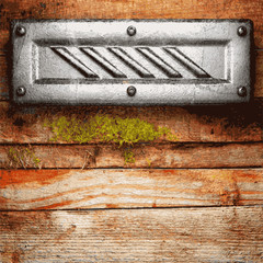 metal and wood background