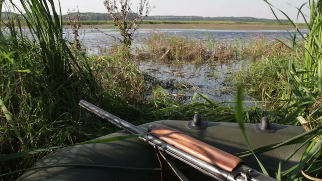 View of the lake during hunting