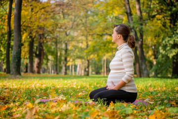 Relax - pregnant woman outdoor