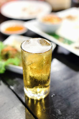 Draft beer beverages in restaurants