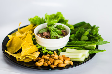 tuna cashew nut dumpling of thailand