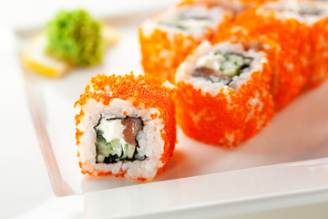 Salmon and Tobiko Roll