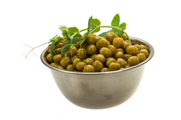 Marinated green peas