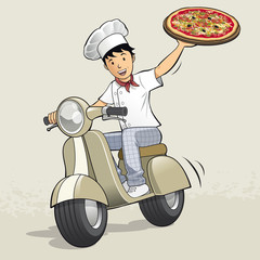 Livreur de pizza - Livraison - Pizzeria - 55316678