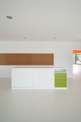 new architecture, interior, elementary school, large hall