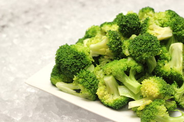 closeup detail of boiled broccoli