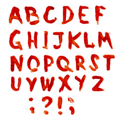 Fototapeta premium Blood letters A-Z