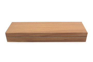 Wooden box on a white background