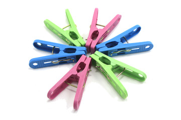 Colorful clothes pins