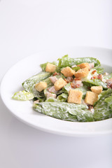 ceacar salad isolated in white background