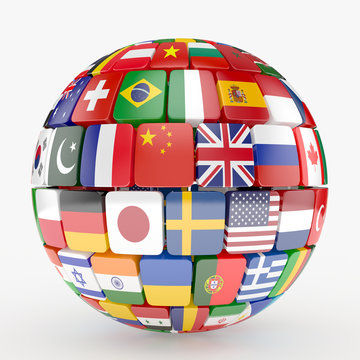 Flags collection sphere