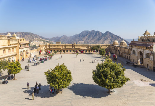 Amer fort, Jaleb Chowk, ( place for soldiers to assemble)