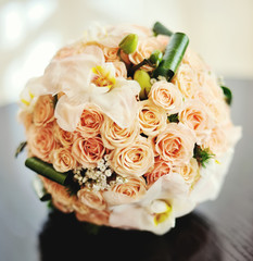 bridal bouquet close up