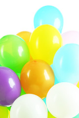 Colorful balloons isolated on white