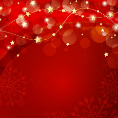 Vector Illustration of a Christmas Background with Stars