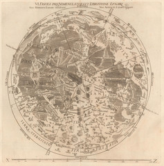 Vintage map of the Moon