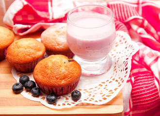 Delicious homemade blueberry muffins