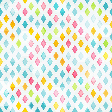 Colored Diamond Seamless Pattern