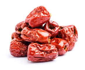Red jujube isolated on white background