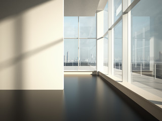 Fototapeta premium Empty room with sun light