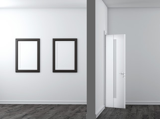 Interior with empty frames