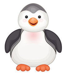Vector of cute penguin  isolated.