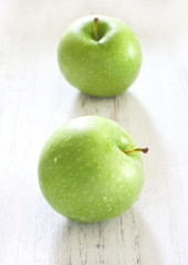 Two green apples