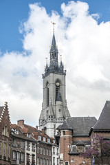 Fototapeta na wymiar The belfry (French: beffroi) of Tournai, Belgium
