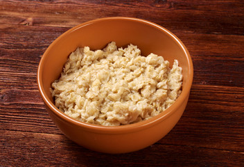  bowl with fresh porridge