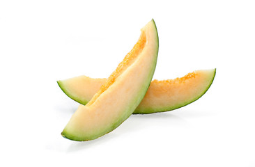 Fresh melon on white background
