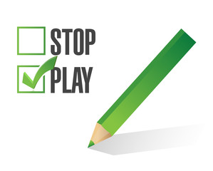 play over stop selection illustration design