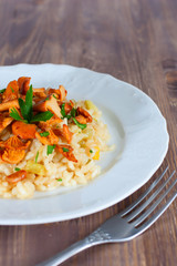 Risotto with chanterelles