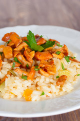 Risotto with chanterelles