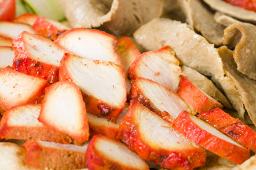 Chicken Tikka & Donner Meat on a naan bread.