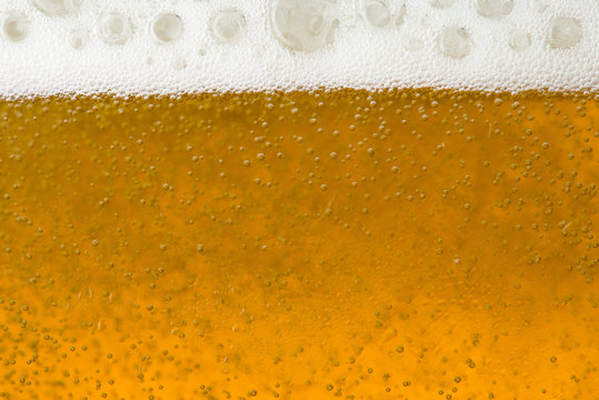 Close up of Beer bubbles