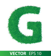 alphabet of green grass