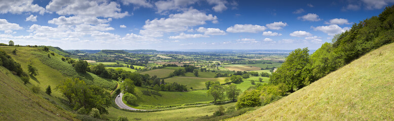 Fototapeta na wymiar Idylliczny krajobraz wiejski, Cotswolds UK