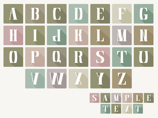 ABC letters flat design style
