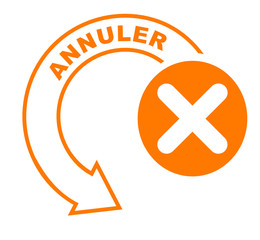 Obraz premium annuler flèche orange