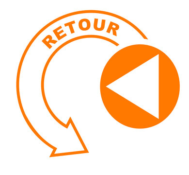 retour fl&egrave;che orange