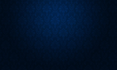 background baroque floral bleu © IA-Design