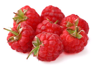 Ripe sweet raspberries