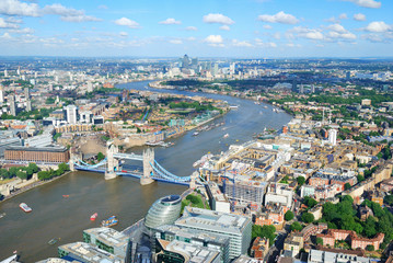 Obraz premium London City and River Thames from above