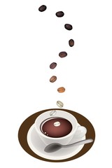 A Delicious Hot Coffee with Roasted Tamarind Beans