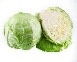 Cabbage and a half isolated