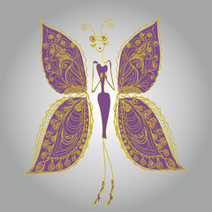 Butterfly - the woman of fashion.