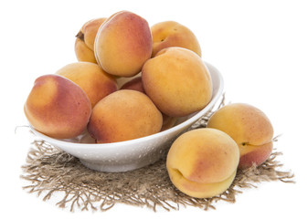 Apricots isolated on white