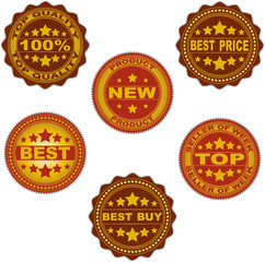 Bestseller, new product best buy vector stamps