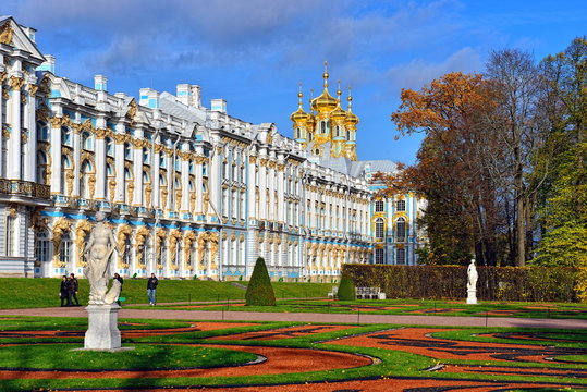 Catherine palace and park in Pushkin.