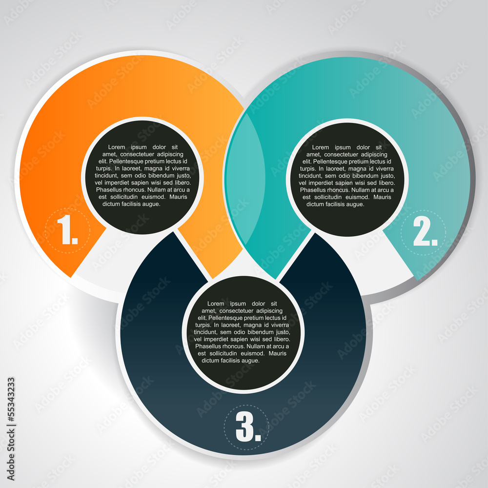 Fototapete abstract vector background with three levels